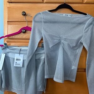 Princess Polly Metallic Silver Set